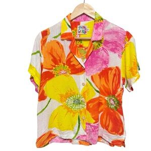 Vintage Jam's World Hawaiian Tropical‎ Floral Shirt Sz S